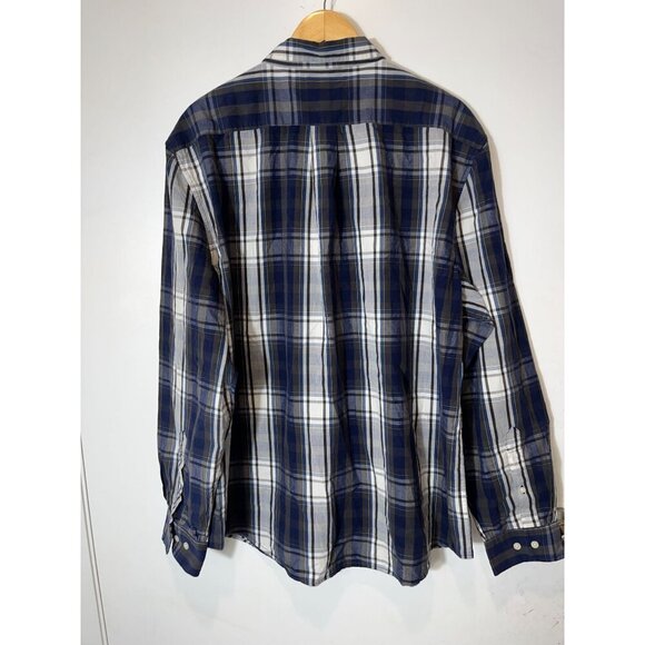 U.S. Polo Assn. Mens 3XL Blue & White Plaid Button-Down Shirt - Picture 8 of 11